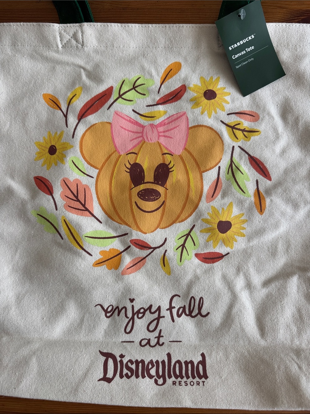Starbucks x Disney “Enjoy Fall at Disneyland Resort” Canvas Tote Bag - Picture 4 of 12